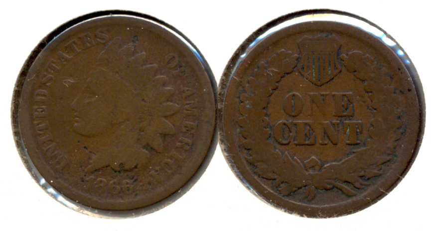 1866 Indian Head Cent Good-4 i