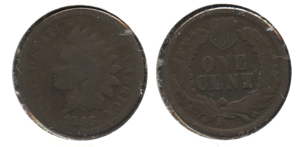 1866 Indian Head Cent Good-4 #p