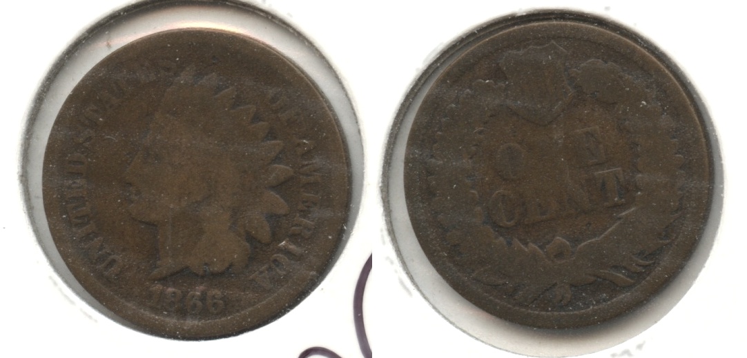 1866 Indian Head Cent Good-4 #r