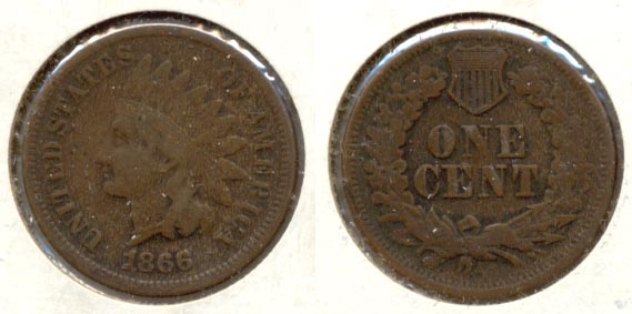 1866 Indian Head Cent VG-8