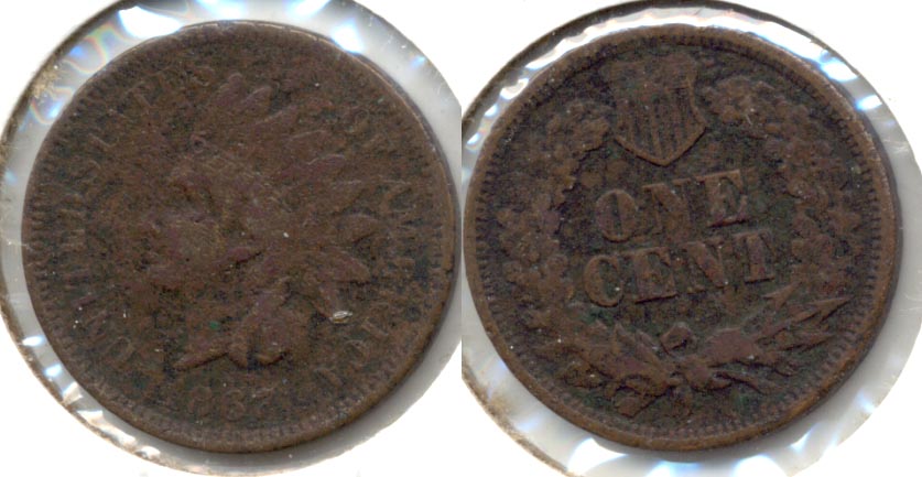 1867 Indian Head Cent Fine-12 Rough