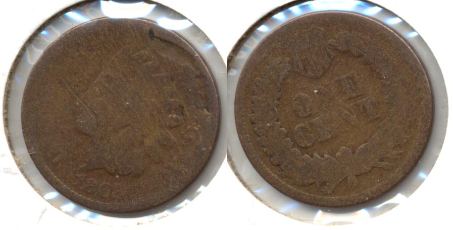 1868 Indian Head Cent AG-3 c Planchet Flaw