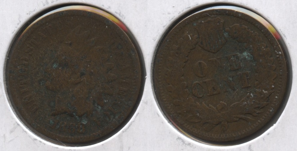 1868 Indian Head Cent AG-3 #g Some Green