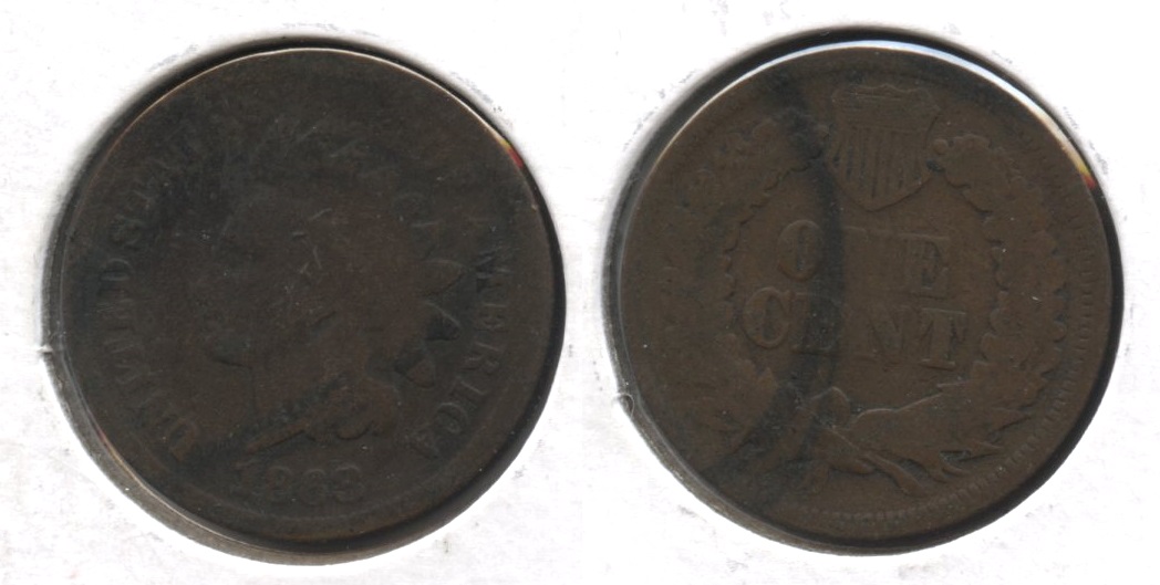 1868 Indian Head Cent AG-3+ #o