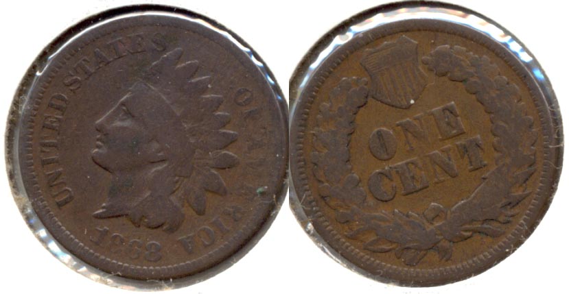 1868 Indian Head Cent Good-4 a