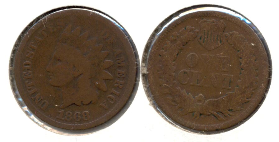 1868 Indian Head Cent Good-4 e