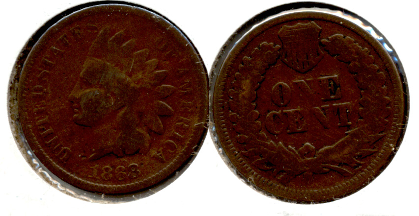 1868 Indian Head Cent Good-4 g