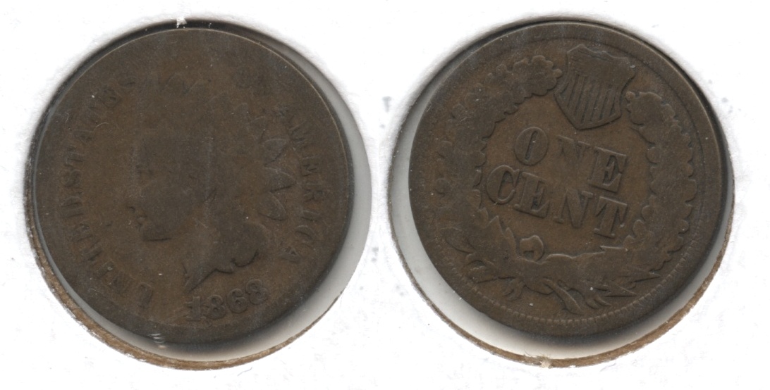 1868 Indian Head Cent Good-4 #r