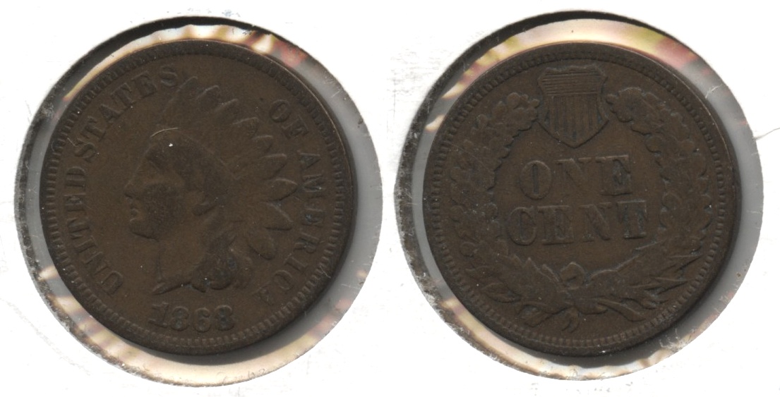 1868 Indian Head Cent Good-6