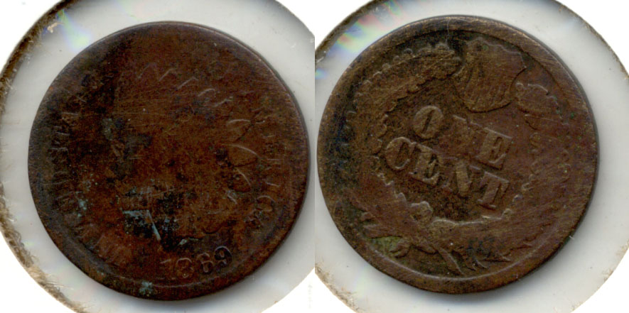 1869 Indian Head Cent AG-3 b