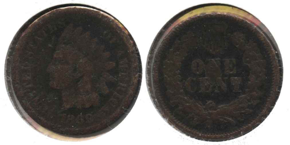 1869 Indian Head Cent AG-3 #d