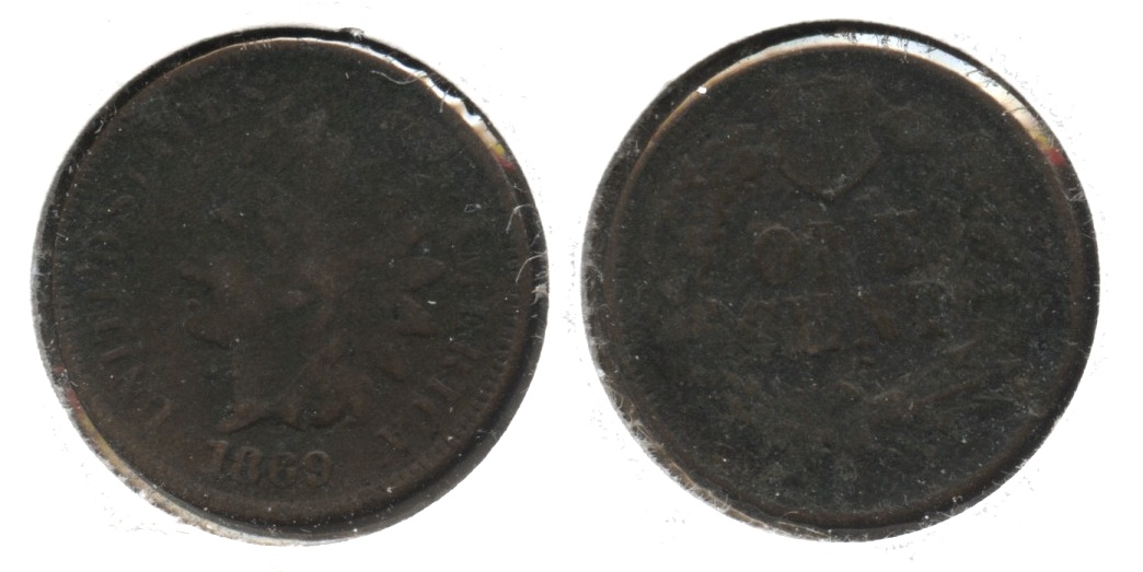 1869 Indian Head Cent AG-3 #e