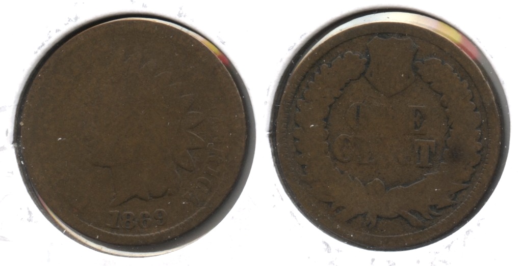 1869 Indian Head Cent AG-3 #f
