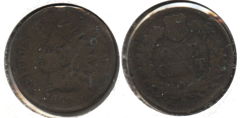 1869 Indian Head Cent Good-4 #d Rough