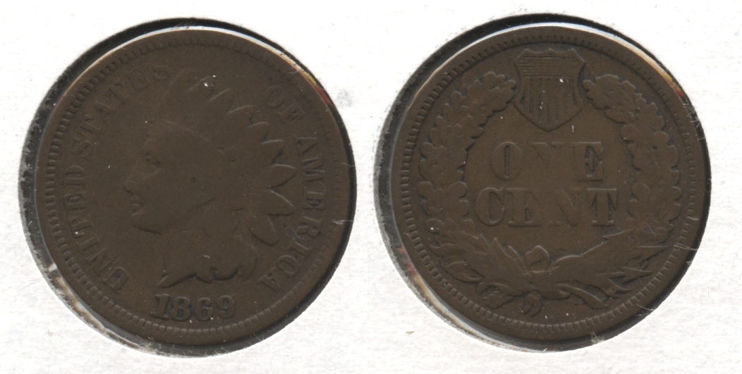 1869 Indian Head Cent Good-4 #m