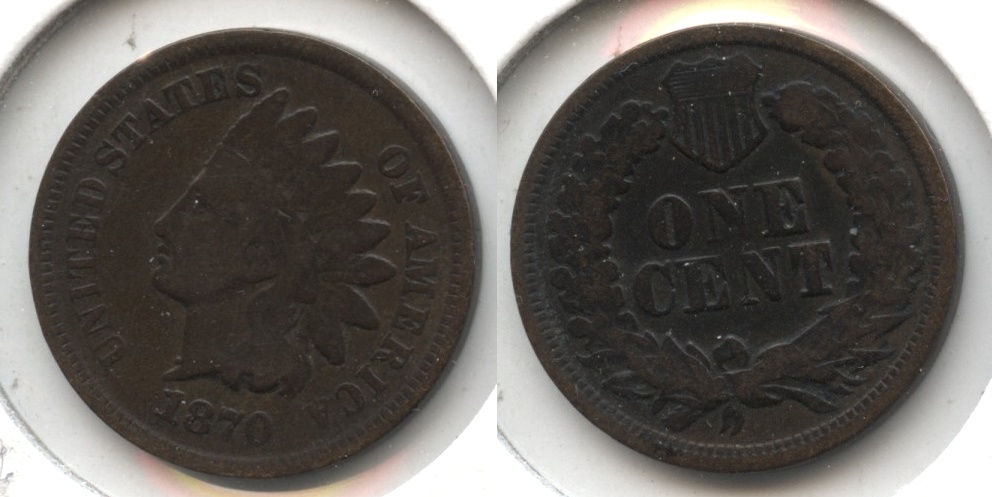 1870 Indian Head Cent Good-4 #g