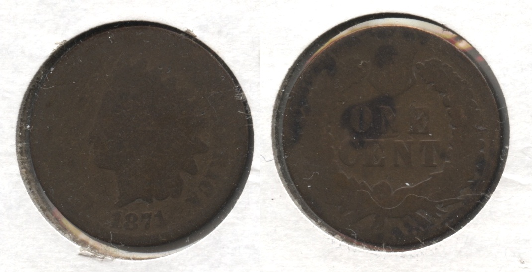 1871 Indian Head Cent Fair-2 #c