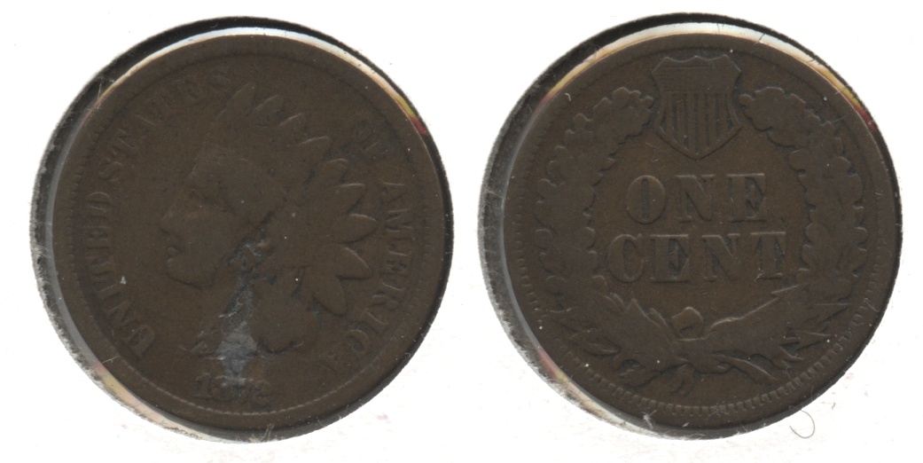 1872 Indian Head Cent G-4 #d Obverse Damage
