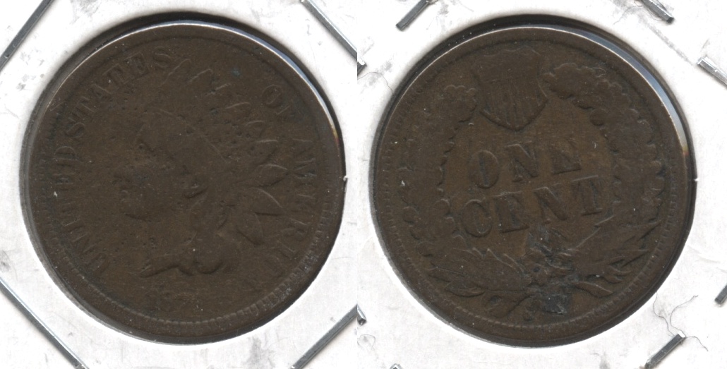 1872 Indian Head Cent Good-4 #g Reverse Spot