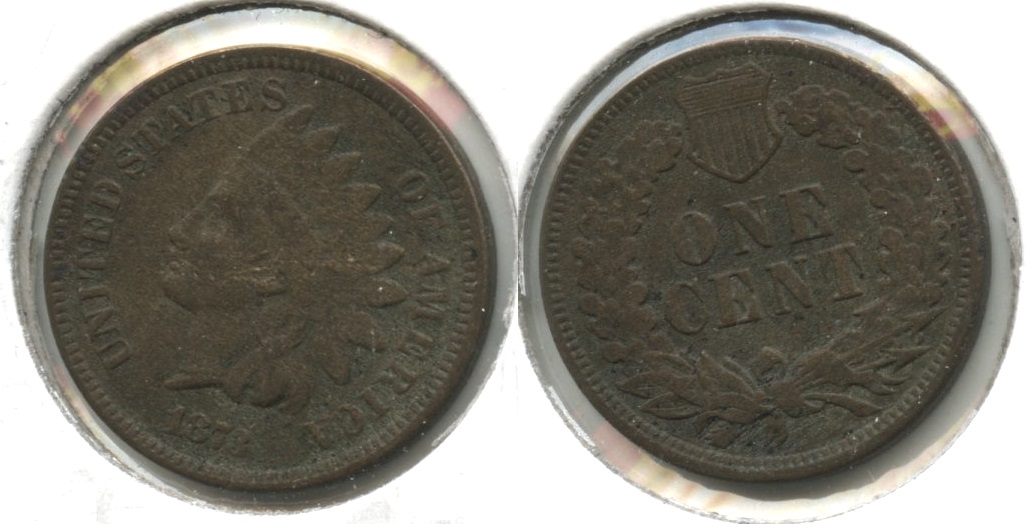 1873 Indian Head Cent Fine-12 #d Porous