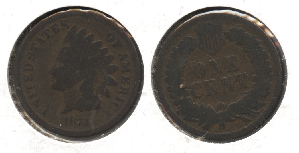 1873 Indian Head Cent Good-4 #ah Closed 3