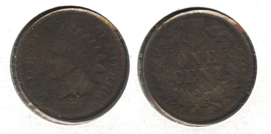 1873 Indian Head Cent Good-4 #aj Porous