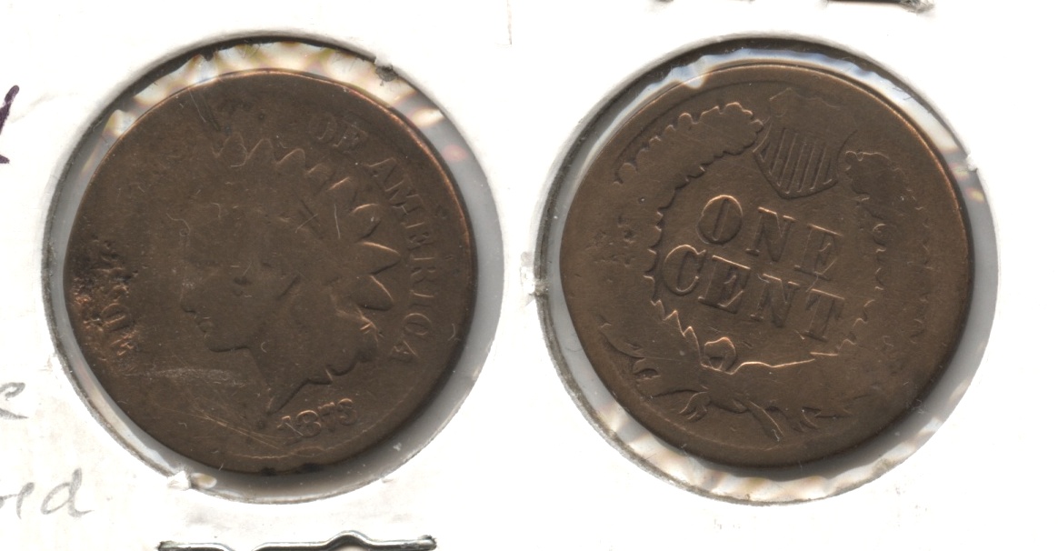 1873 Indian Head Cent Good-4 #ao Damage