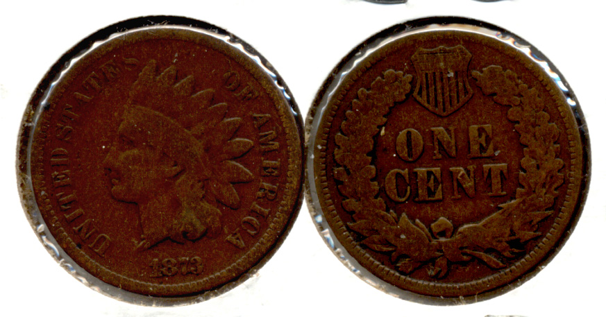 1873 Indian Head Cent Good-4 v