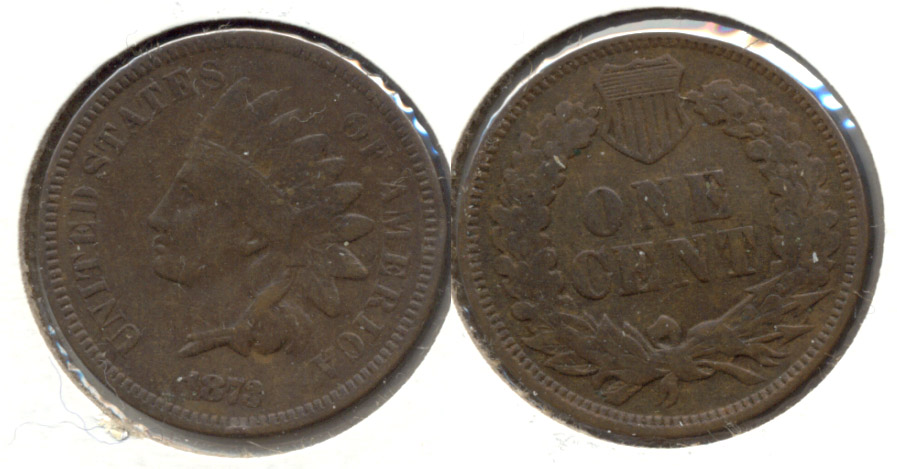 1873 Indian Head Cent VF-20 Slight Bend