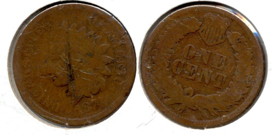 1874 Indian Head Cent AG-3 a