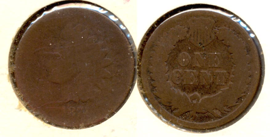1874 Indian Head Cent AG-3 j