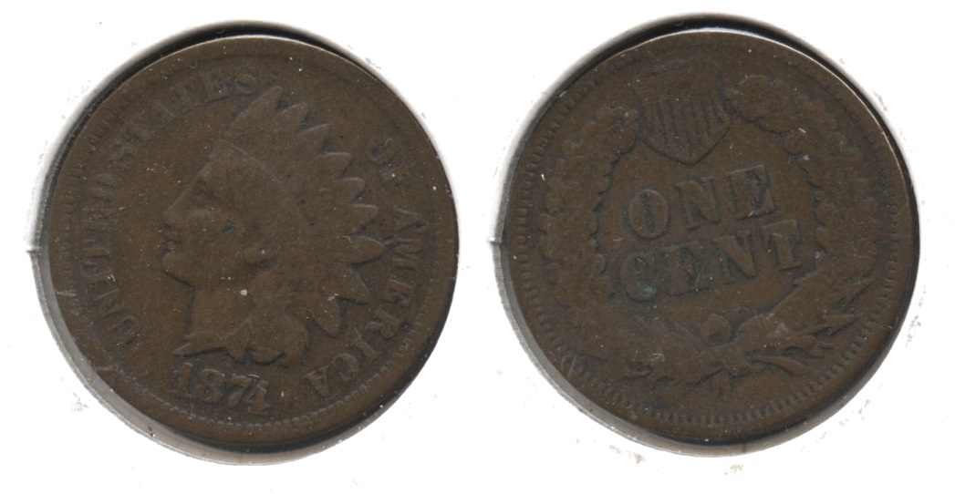 1874 Indian Head Cent Good-4 #aw