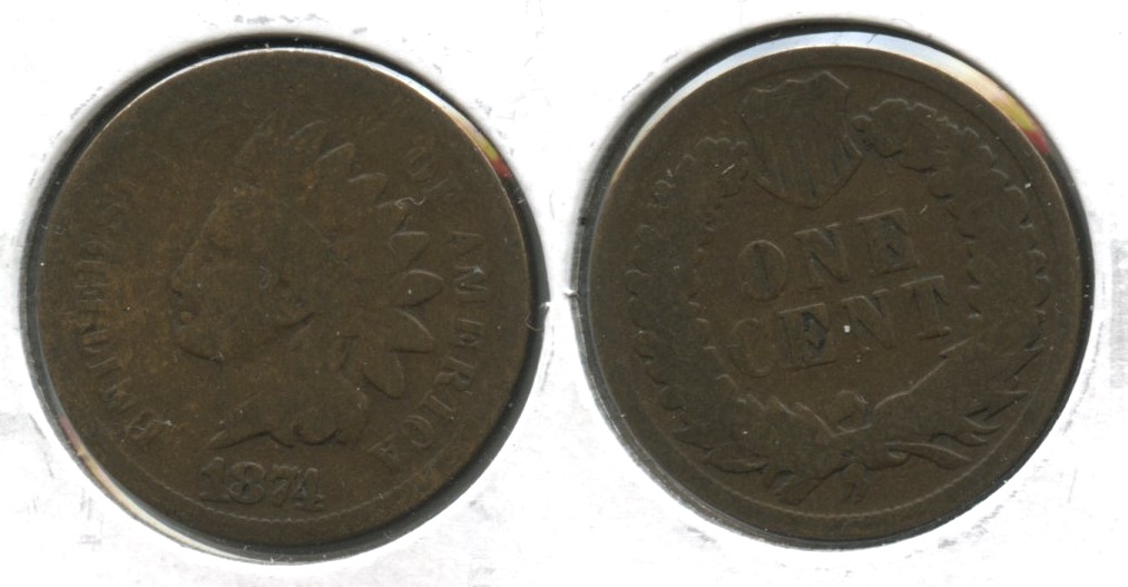 1874 Indian Head Cent Good-4 #bd