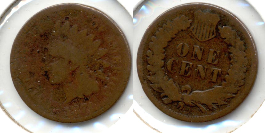 1874 Indian Head Cent Good-4 j Slight Pitting