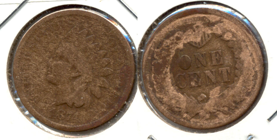 1874 Indian Head Cent Good-4 s Cleaned