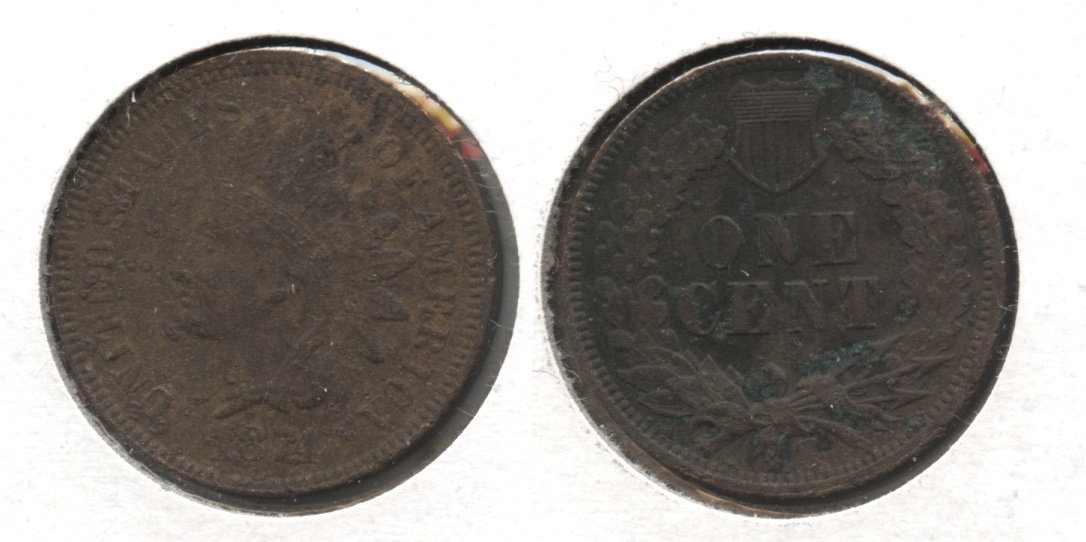 1874 Indian Head Cent VF-20 Corroded #b