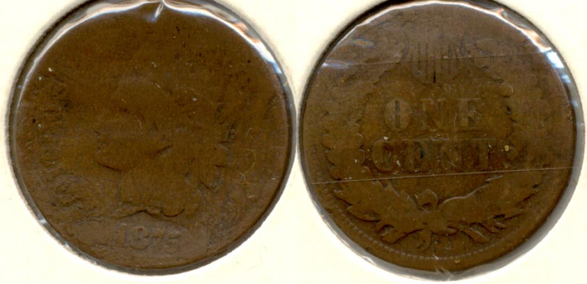 1875 Indian Head Cent AG-3 d