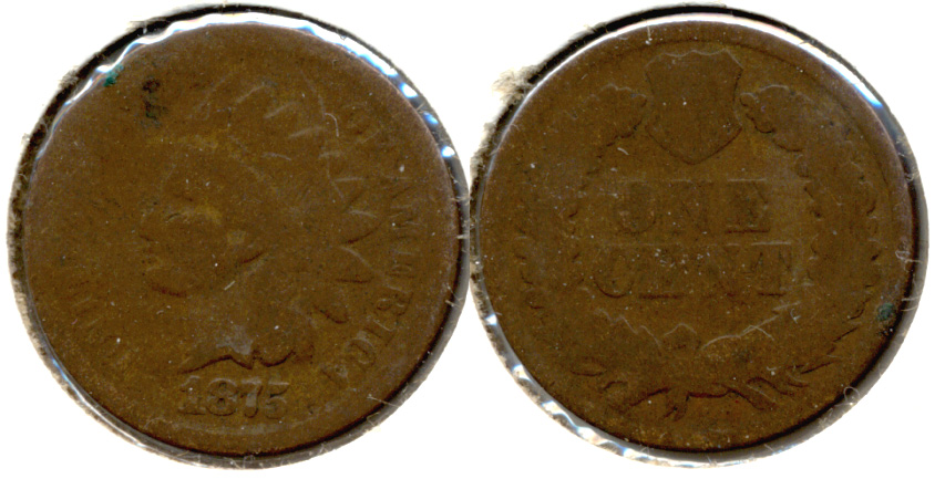 1875 Indian Head Cent AG-3 o
