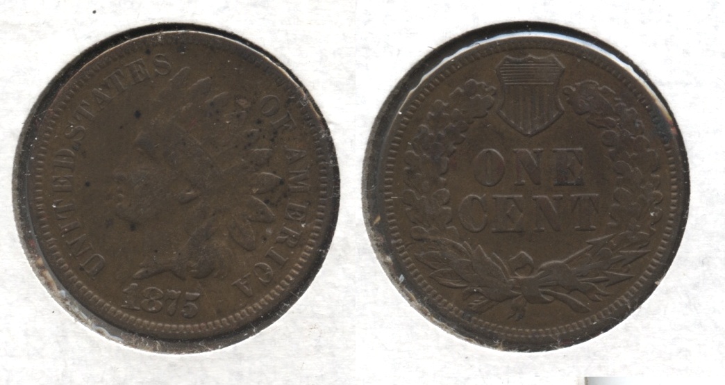 1875 Indian Head Cent Fine-12 #c