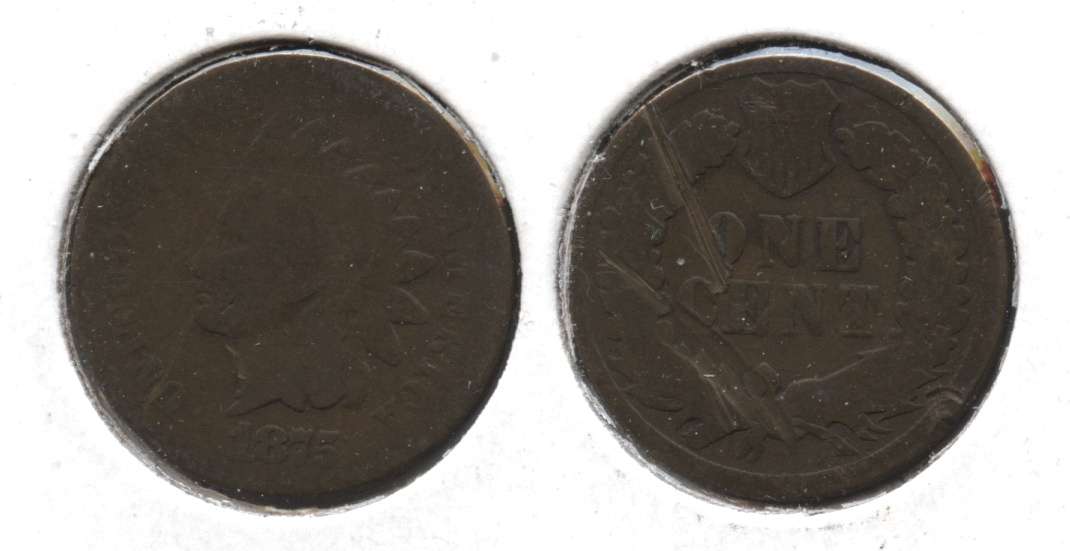 1875 Indian Head Cent Fair-2 #ar