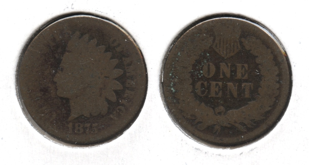 1875 Indian Head Cent Fair-2 #aw