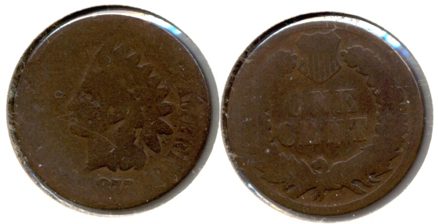 1875 Indian Head Cent Fair-2 b Cleaned Retoned