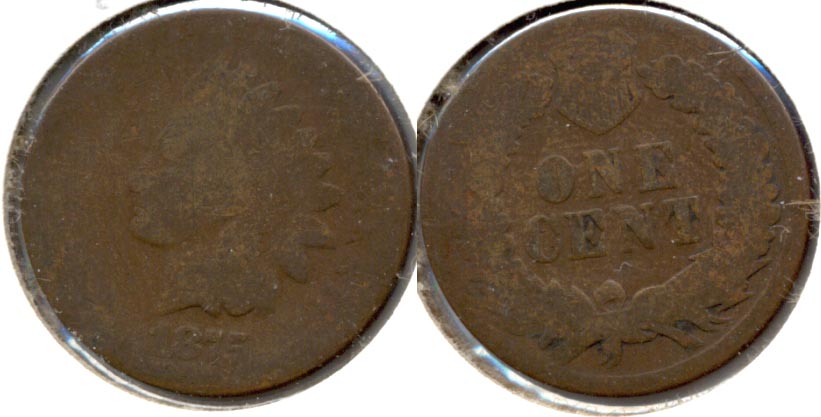 1875 Indian Head Cent Fair-2 l