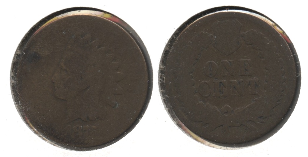 1875 Indian Head Cent Fair-2 #u