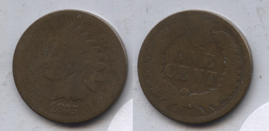 1875 Indian Head Cent Fair-2 #x