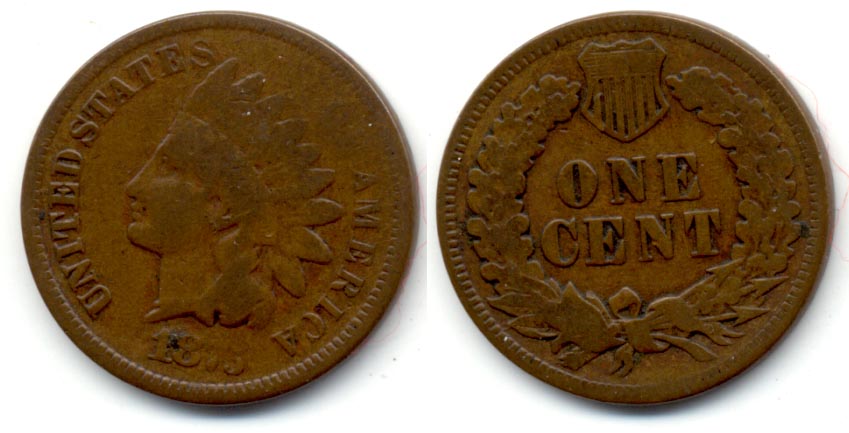 1875 Indian Head Cent Good-4 a