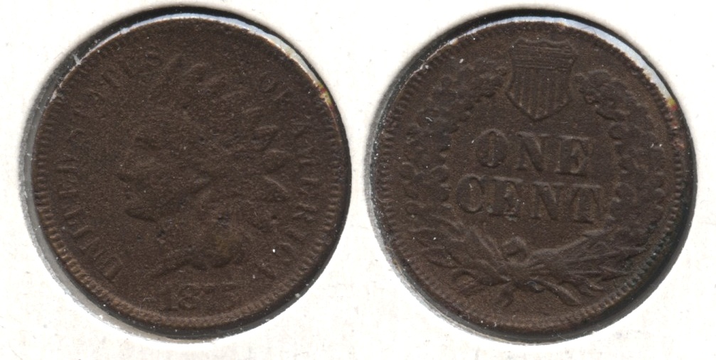 1875 Indian Head Cent Good-4 #ad Porous