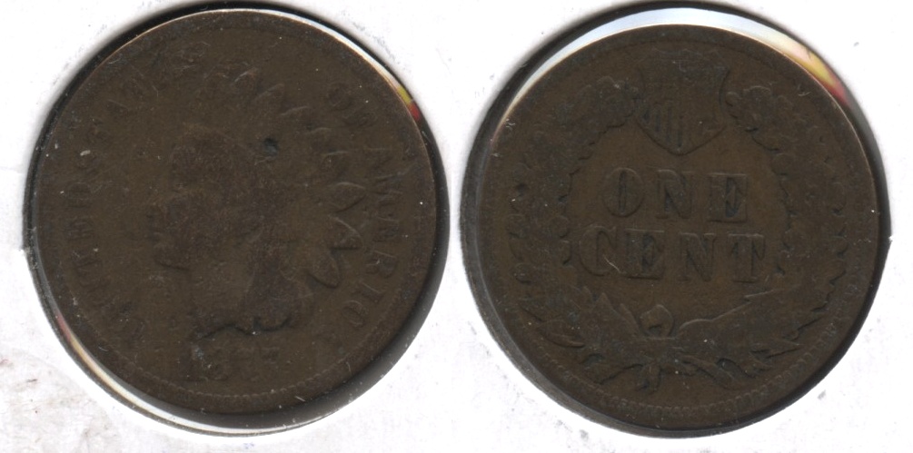 1875 Indian Head Cent Good-4 #af Obverse Pit