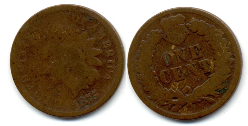 1875 Indian Head Cent Good-4 b
