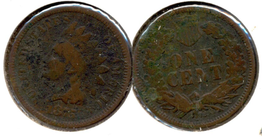 1875 Indian Head Cent Good-4 j Dark